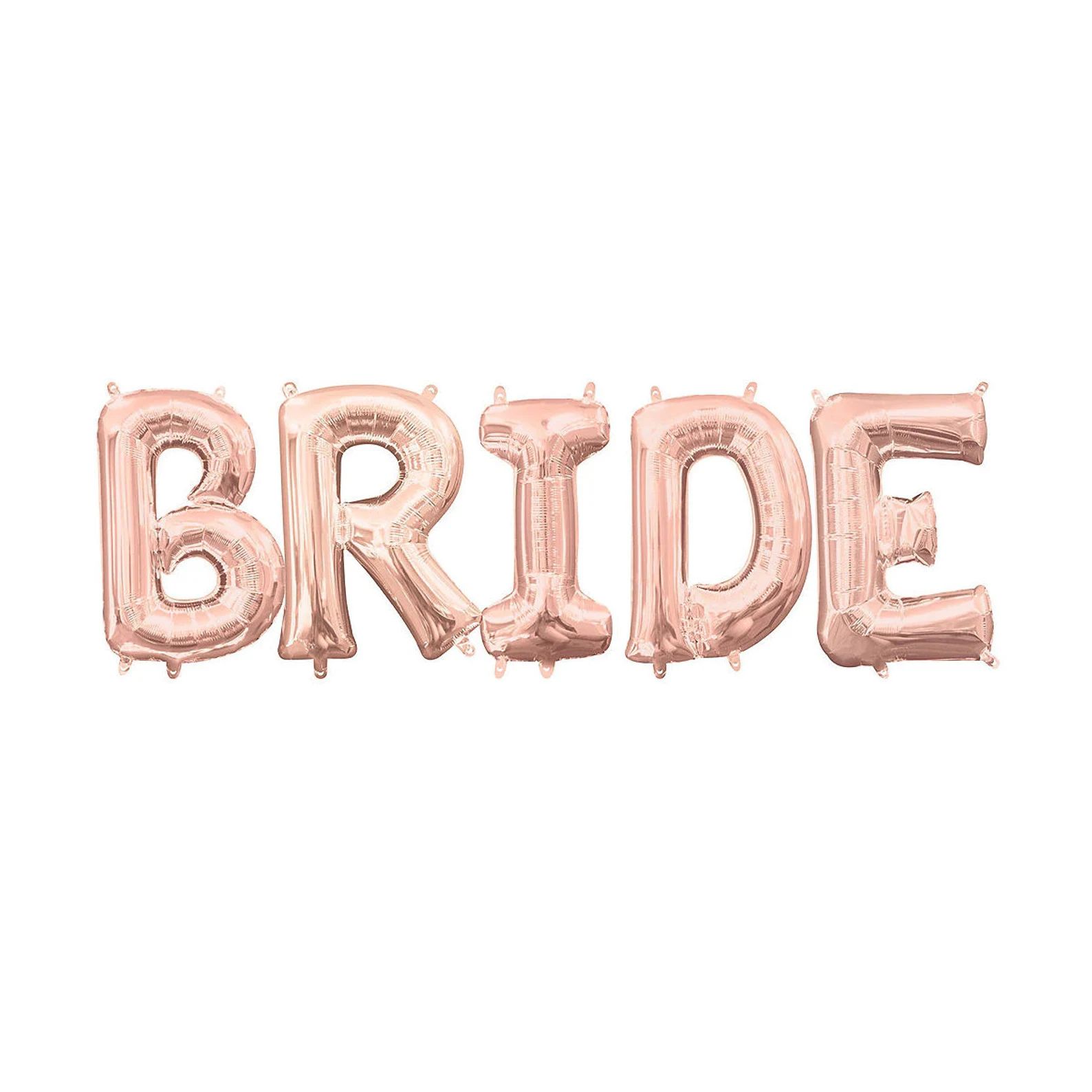 BRIDE Balloons, Rose Gold 34" BRIDE Balloon, Bride Banner, Wedding Decorations, Bride Balloon Let... | Etsy (US)