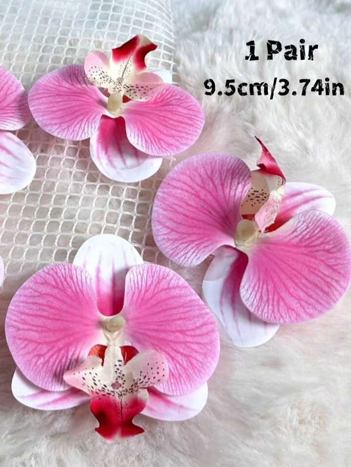 1 Pair Sandale Femme Butterfly Orchid Vacation Style Shoe Jewelry Shoe Flower Accessories Decorative Material Diy3D Printed Butterfly Orchid Flower Applicable Sandals Heels Strap Shoe Buckle Birthday Ball Party Gift Accompanying Gift | SHEIN