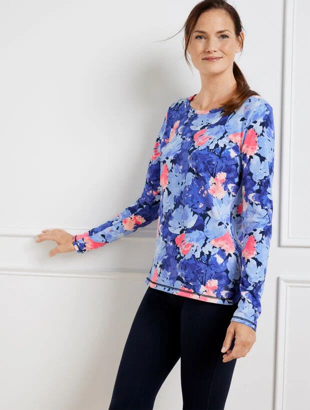 Supersoft Jersey Tee - Painted Floral | Talbots