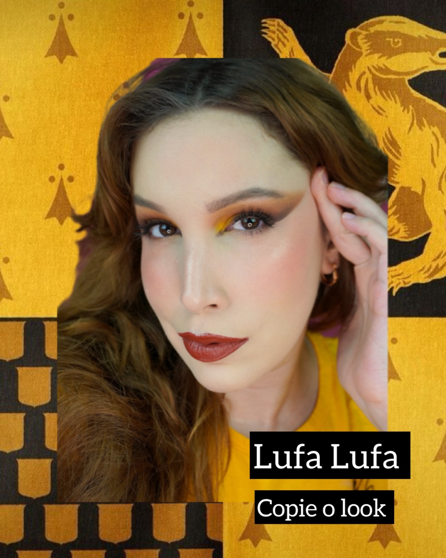 Copie o look versão #LufaLufa com a paleta Bem vindo a Hogwarts de @quemdisseberenice 💛🦡
.
Tem lufano por aqui ? 🥹🥰

.
#huflepuff #harrypotter #harrypotterfan #quemdisseberenice
