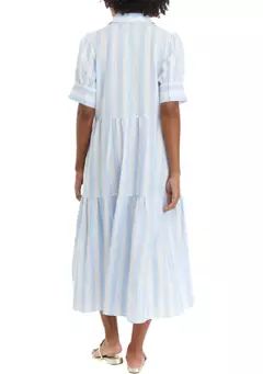 Crown & Ivy™ Women's Puff Sleeve Linen Midi Dress | Belk