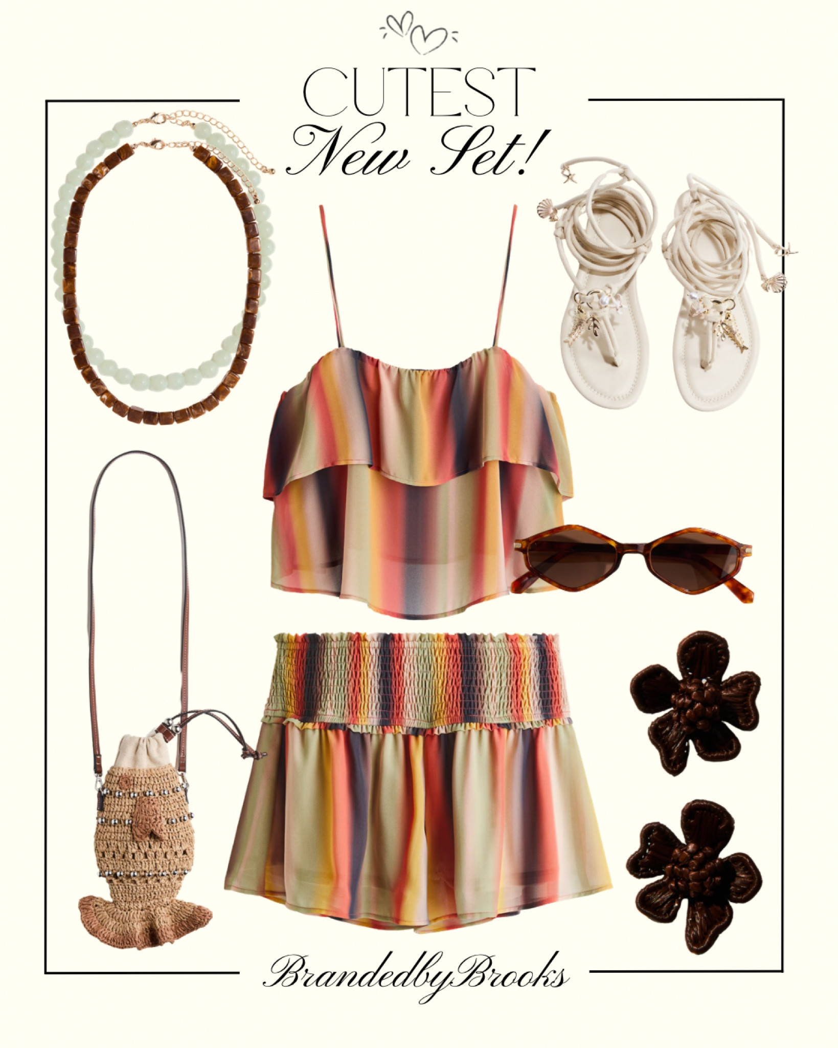 Obsessed is an understatement 🤎✨ this cutest new set is giving all the fun, flirty, summer vibes!!

The colors are EVERYTHING — lightweight, flowy, and so flattering. Perfect for brunch, beach days, or your next weekend getaway ☀️🌈

Paired it with neutral lace-up sandals, a woven crossbody, layered necklaces, and the cutest little accessories to tie it all together 👜🕶️

Trust me… this is one you’ll reach for all season long 💛

Shop the full look on my LTK!

#LTKgrwm #LTKootd #LTKdayinmylife