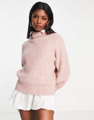 Madewell mockneck knit sweater in pink | ASOS (Global)