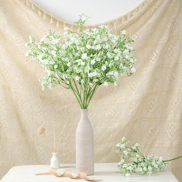 Efavormart 4 Pack - 27" Babys Breath Artificial Flowers, Gypsophila Real Touch Silk Flowers Stem ... | Walmart (US)