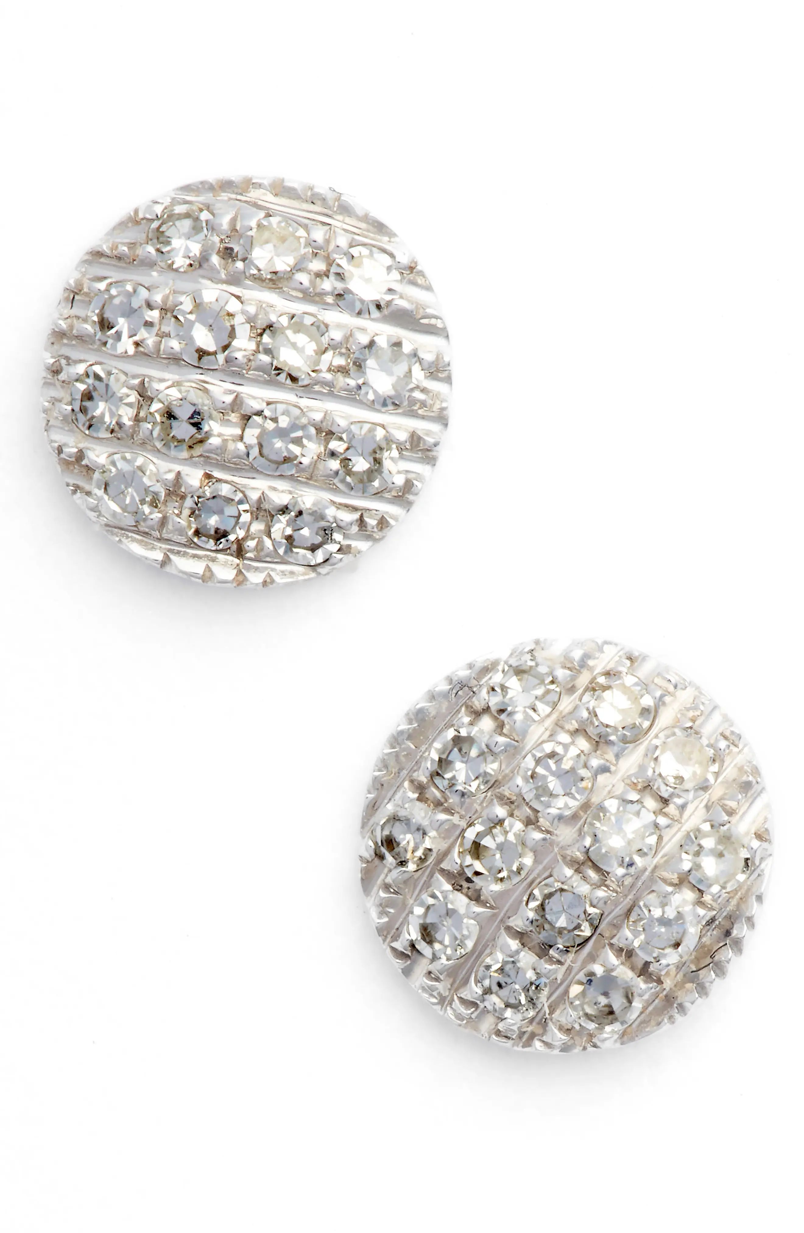 Dana Rebecca Designs 'Lauren Joy' Diamond Disc Stud Earrings in White Gold at Nordstrom | Nordstrom