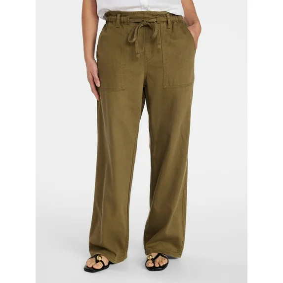 Scenario Women's Pull On Wide Leg Jeans, 30" Inseam, Sizes XS-XXXL | Walmart (US)