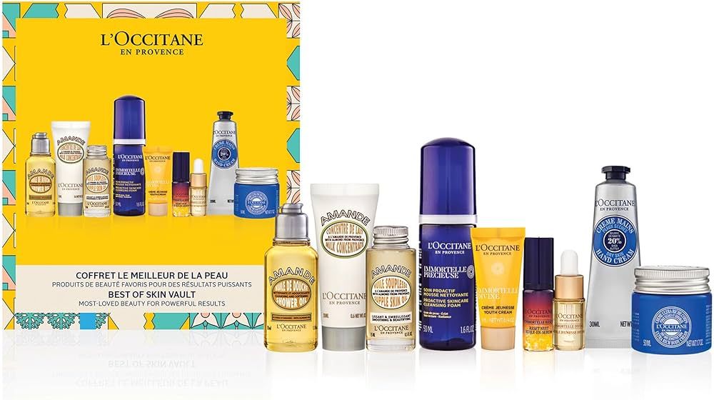 L'Occitane Gift Set | Revitalizing Face OIl, Our Serum for Radiance, Body Wash, Almond Shower Oil... | Amazon (US)