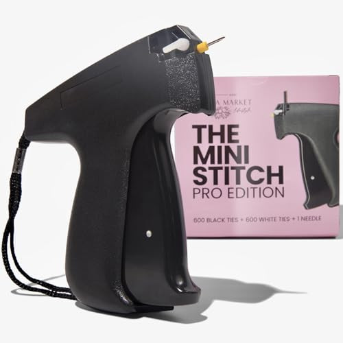 Stitchy Pro - The Mini Stitch Gun for Clothes - Micro Graded Needles + 1250 Black & White Fine Micro Fasteners - Micro Tagging Gun - Quick Sewing Tool - Clothing Single Stitch Gun & Hemming Tool | Amazon (US)