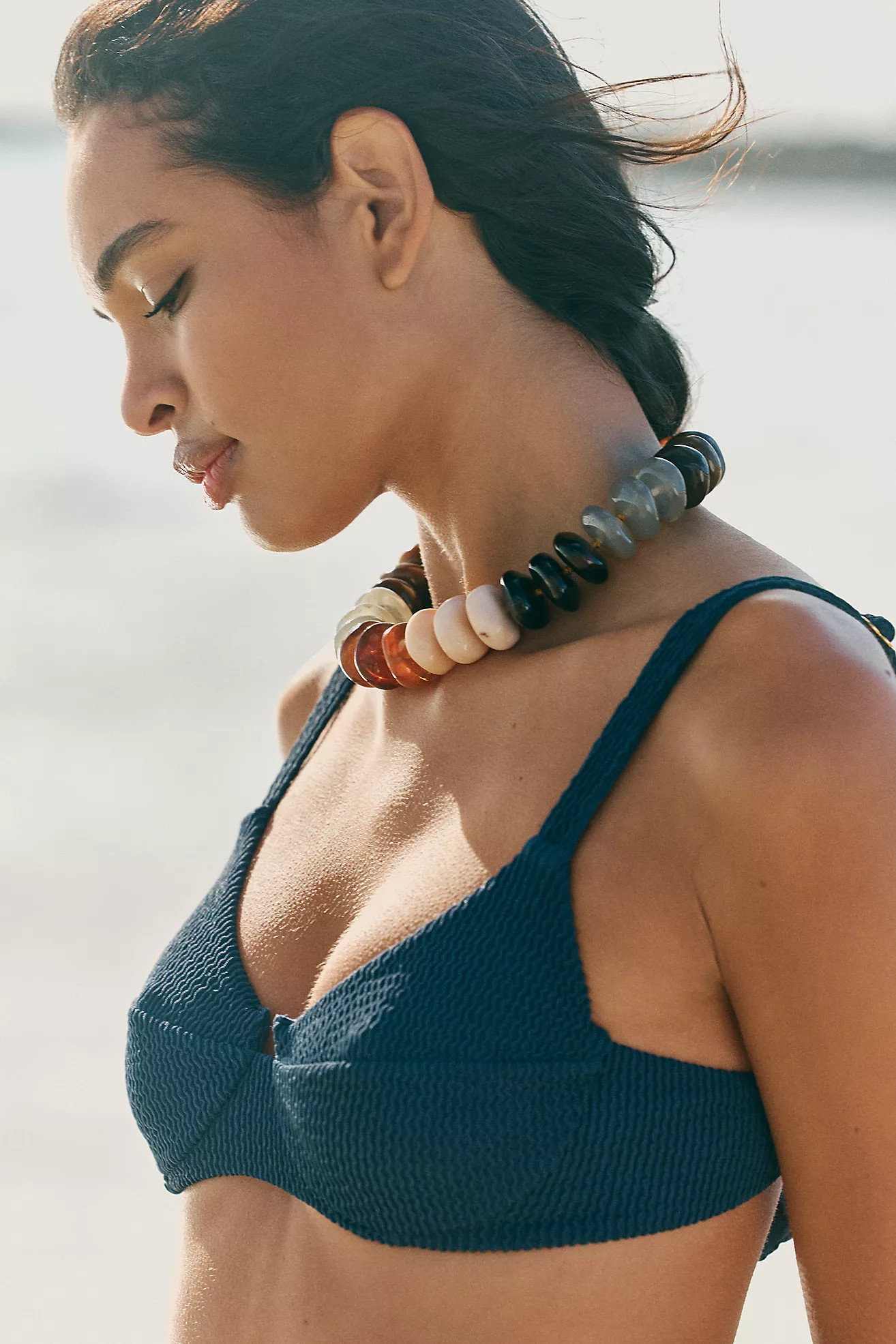 Malai Textured Wave Bikini Top | Anthropologie (US)