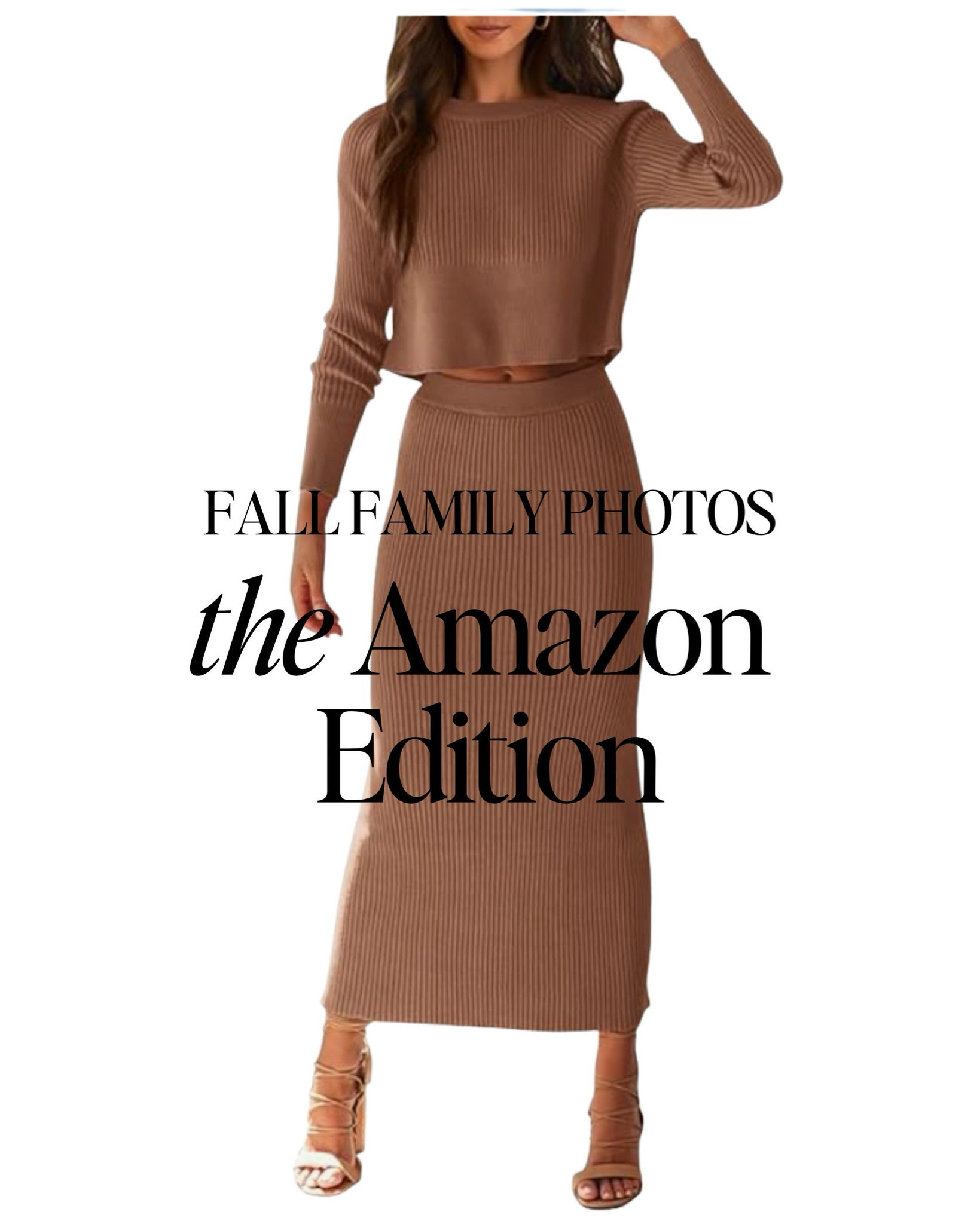 Amazon fall family photo outfits for the whole family 🤎 If you’re wondering what to wear for fall family pictures, this edit has outfit ideas for mom, dad, kids + babies — sweater dresses, maxi dresses, men’s sweaters, plaid skirts, corduroy pants, suede boots, neutral flats and more Amazon fashion finds for fall and winter family photos.

I focused on rich neutrals, texture + easy-to-coordinate pieces in chocolate brown, olive, cream and classic plaid so your family looks coordinated without matching head-to-toe.

#LTKFindsUnder100 #LTKFamily #AmazonStyle #AmazonFashion
