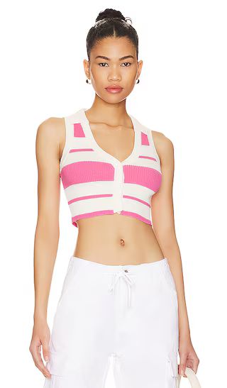 Candy Crop Top in Pink Stripe | Revolve Clothing (Global)