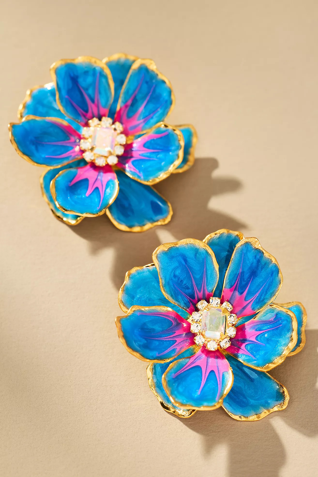 The Pink Reef Handpainted Earrings | Anthropologie (US)