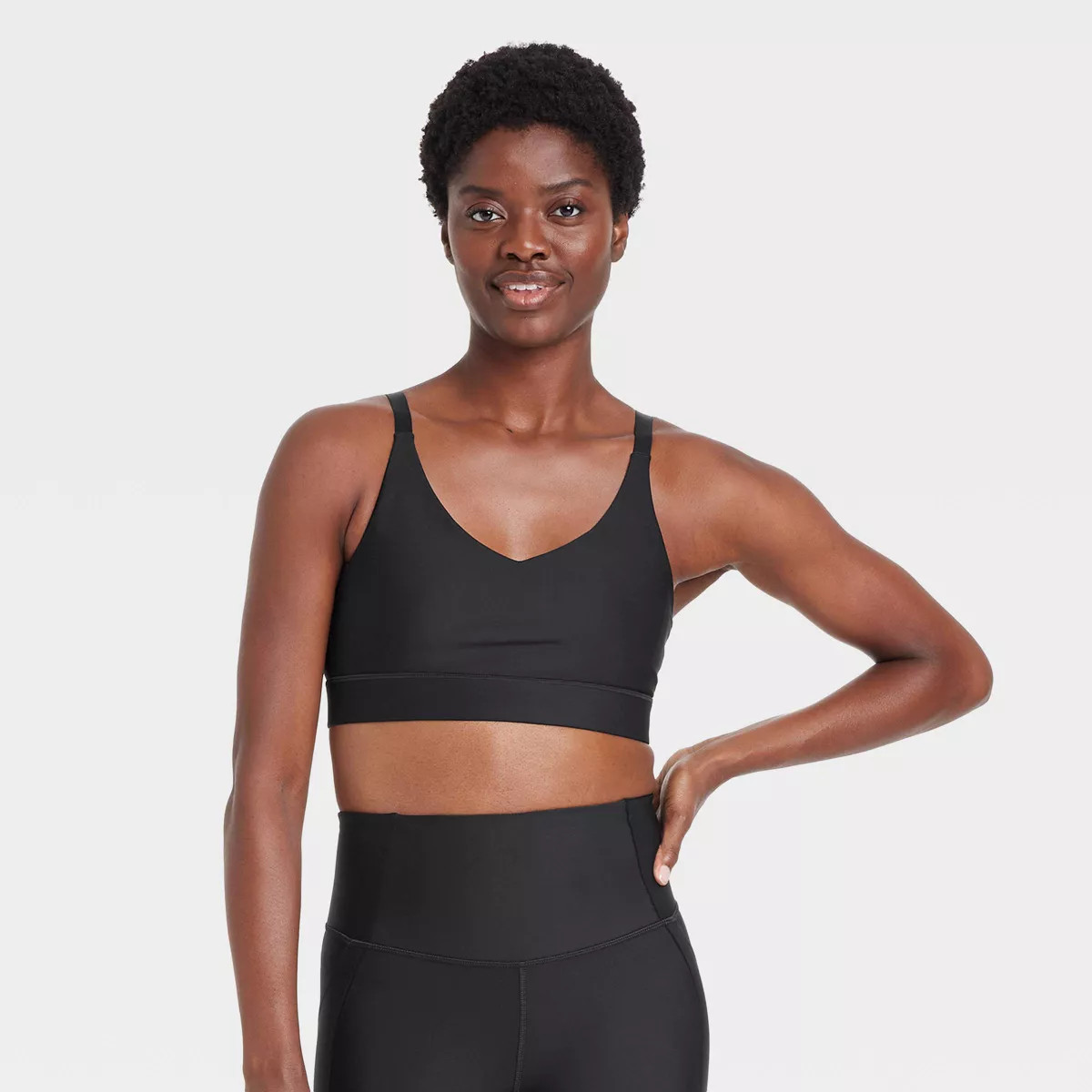 Women's Effortless Medium Support Sports Bra - All In Motion™ Black S | Target