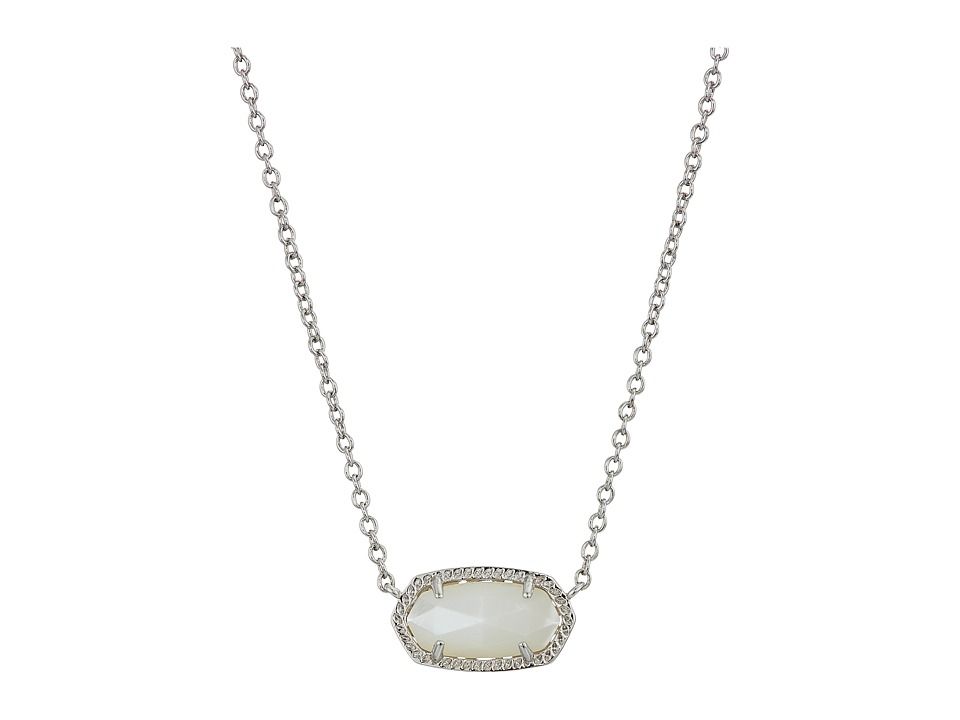 Kendra Scott - Elisa Necklace (Rhodium/Ivory Mother-of-Pearl) Necklace | Zappos