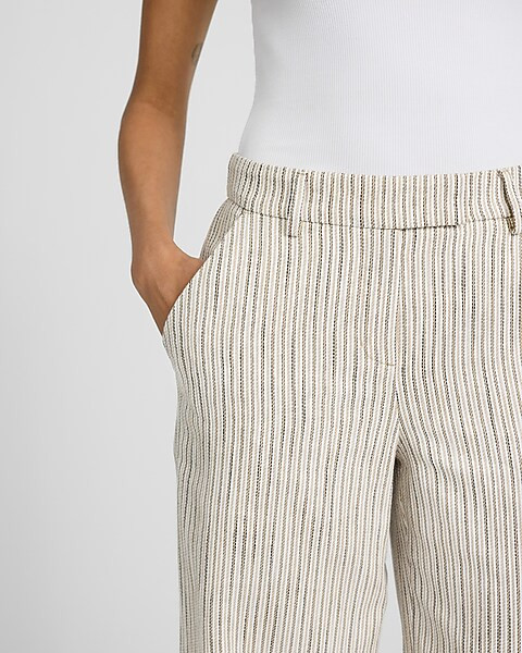 Editor Striped Mid Rise Trouser Pant | Express