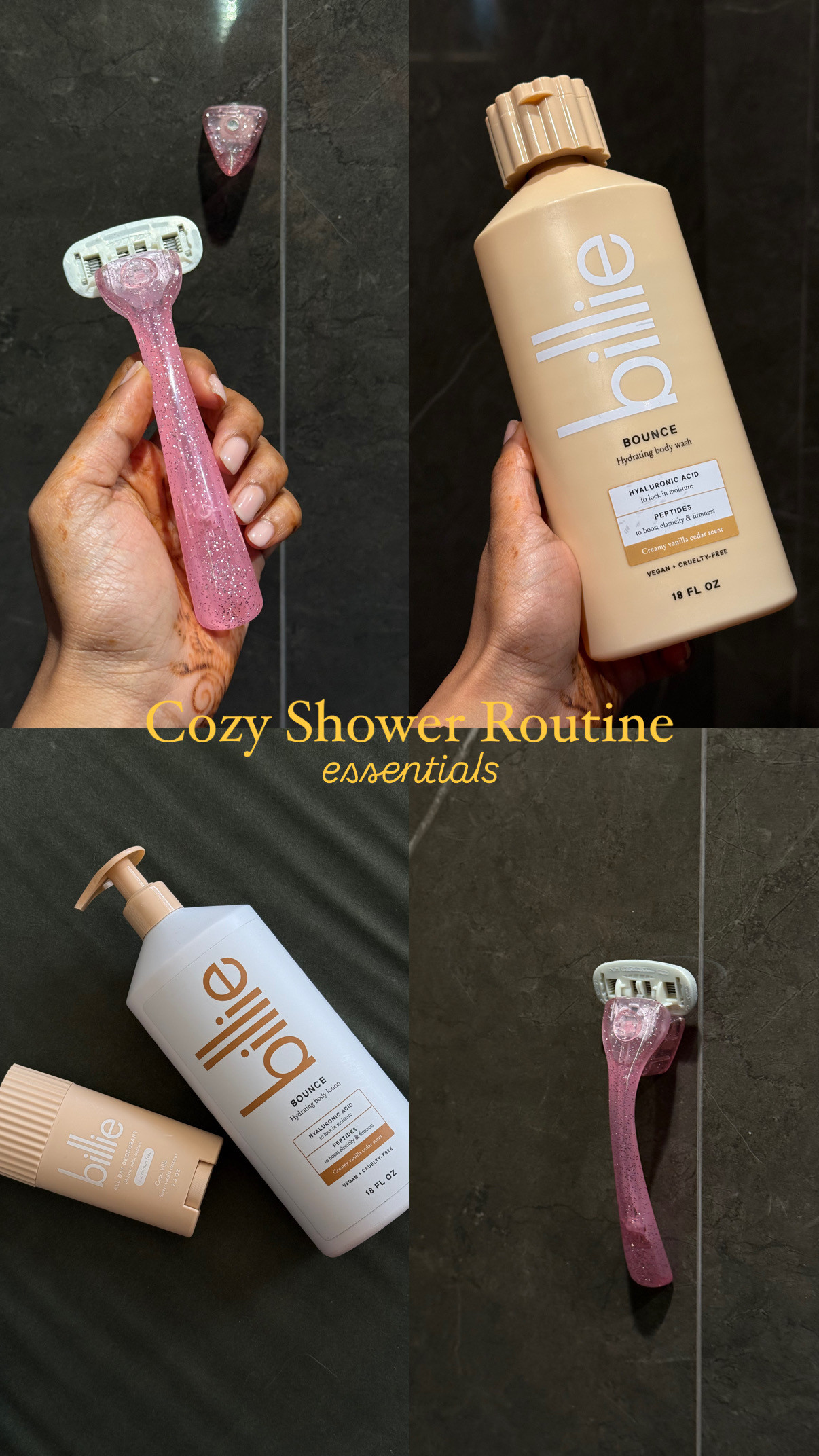 #AD #BilliePartner​ My favorites for a cozy shower routine from @Billie! Shop them now at @Target! #TargetPartner 

 
