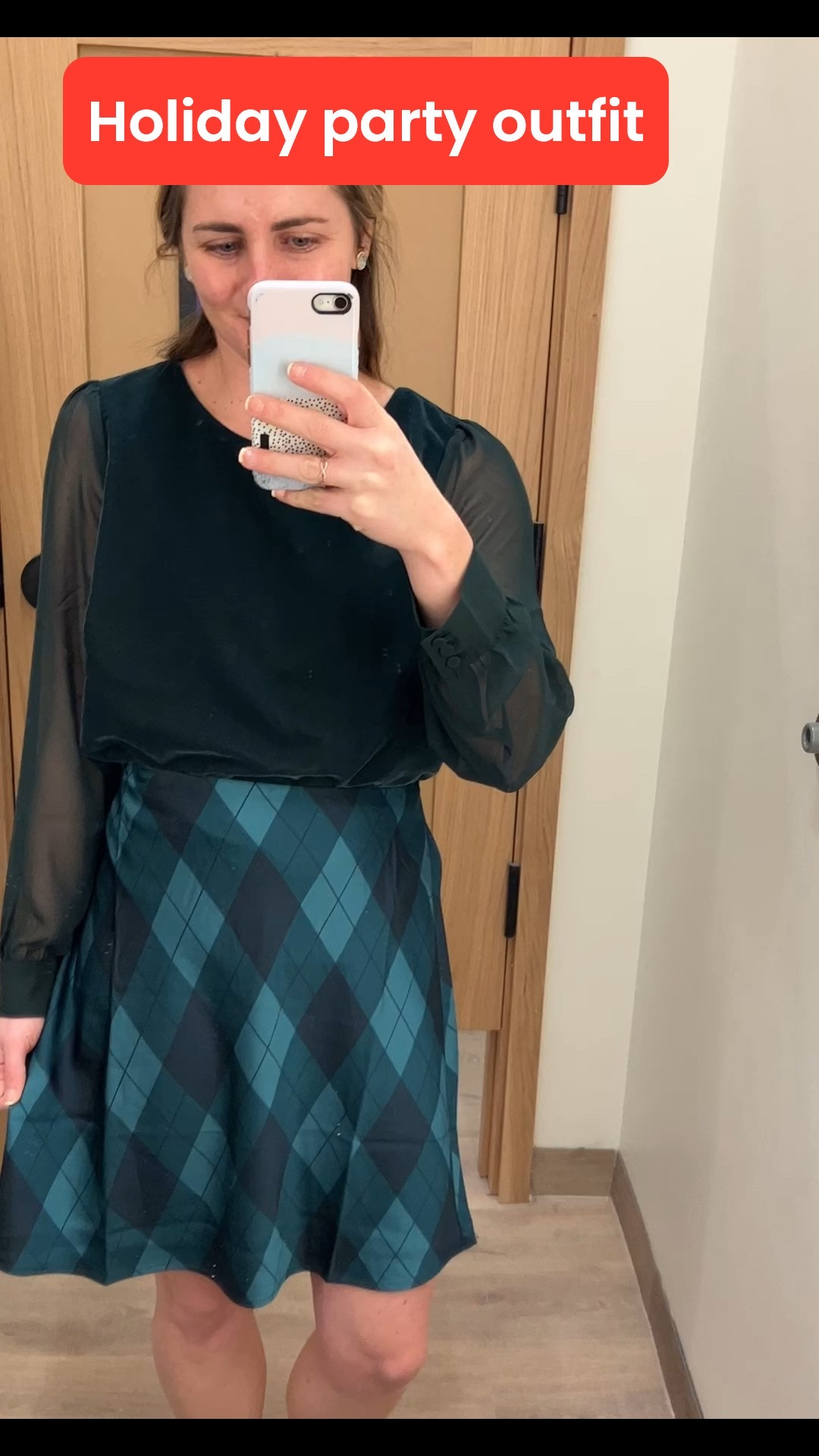 Cute Christmas party outfit idea 
Plaid skirt with velvet blouse 
Linked a bunch of other fun options as well for a holiday party outfit idea

Plaid silk skirt 
Office Christmas party 

#LTKFindsUnder50 #LTKootd #LTKHoliday