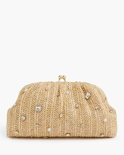 Jeweled woven clutch | J.Crew Factory