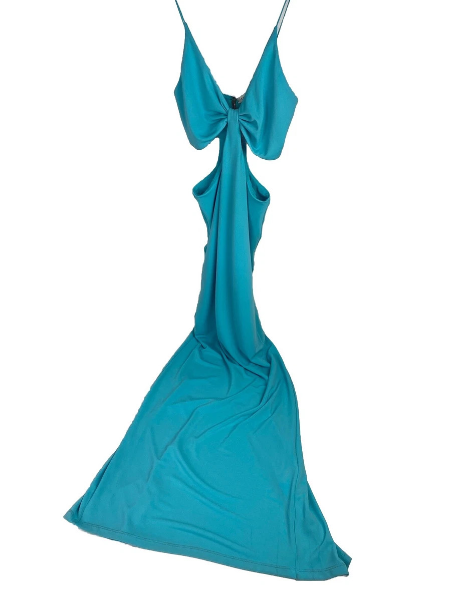 Alice + Olivia Women's Aqua Blue Sleeveless Cut Out Maxi Dress Size 0  | eBay | eBay US