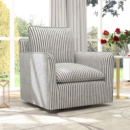 Striped swivel chair for a great price!!

#LTKHome