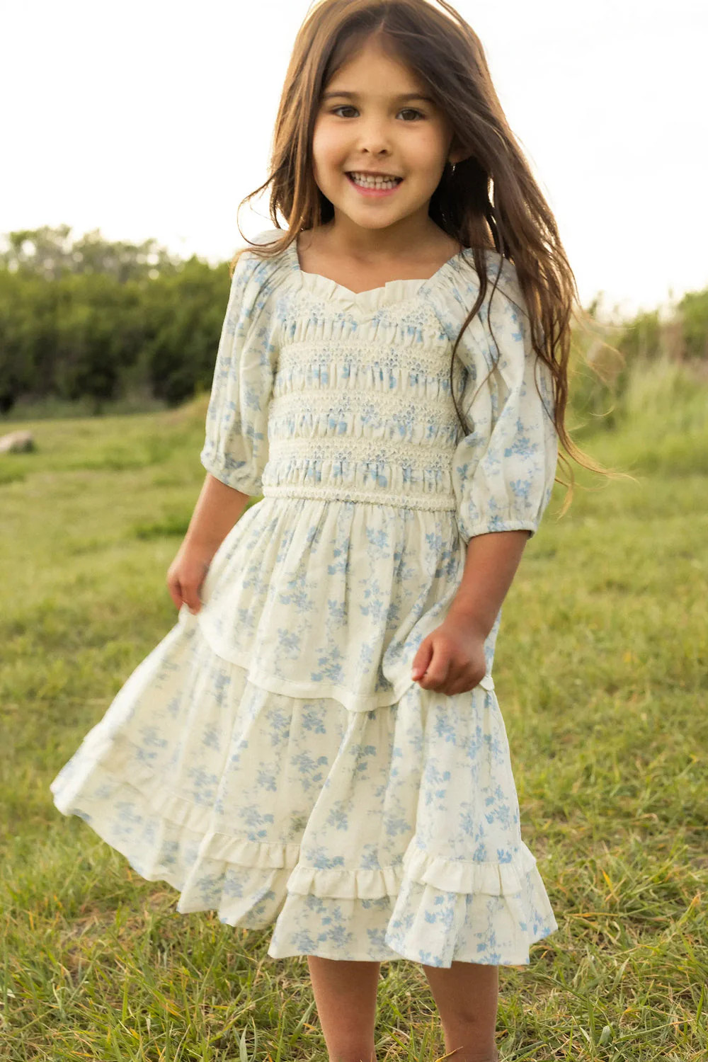 Mini Roselyn Dress in Ivory Porcelain Fleur | Ivy City Co