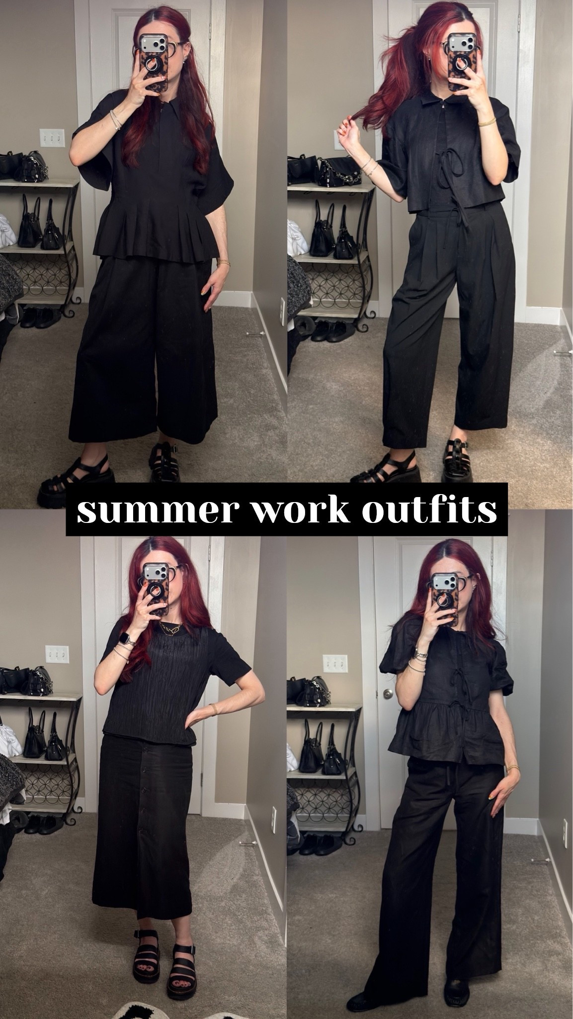 summer work outfits of the week! trying to survive the heat wave with lots of linen!

all black style, all black office outfit, work style, aritzia style, aritzia outfits, corporate goth, alternative style, all black outfit, summer outfits, summer outfits 2026, layering, weekend outfits, aritzia goth

#LTKootd #LTKSeasonal #LTKWorkwear