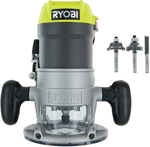 Ryobi R1631K 1-1/2 Peak HP 8.5 Amp LED Lit Corded Router Including 3 Piece Bit Set (w/ Tool Bag) | Amazon (US)