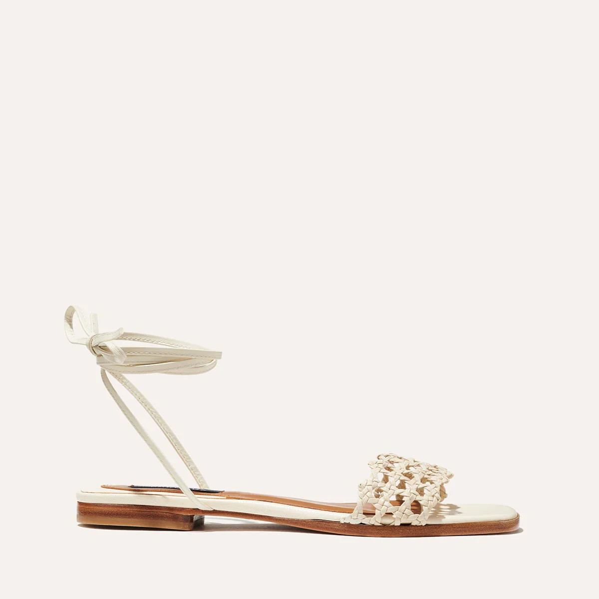 The Soleil Sandal - Ecru Leather | Margaux