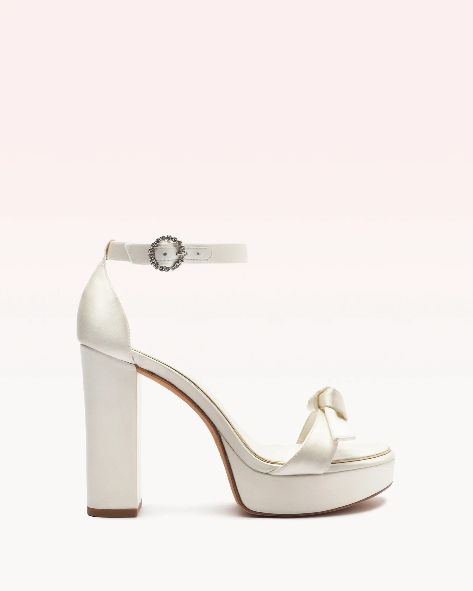 Clarita Platform Bridal 120 Satin Bianco | Alexandre Birman