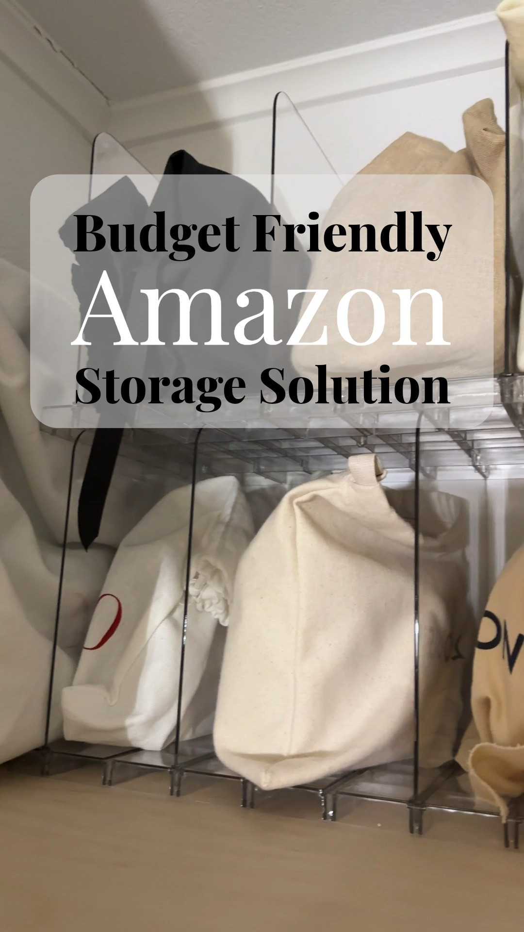 I desperately needed organization for my handbags but didn’t want to spend a fortune. These acrylic organizers are affordable, adjustable, and work beautifully for my needs 💕

#LTKHome #LTKstorytime #LTKvlog