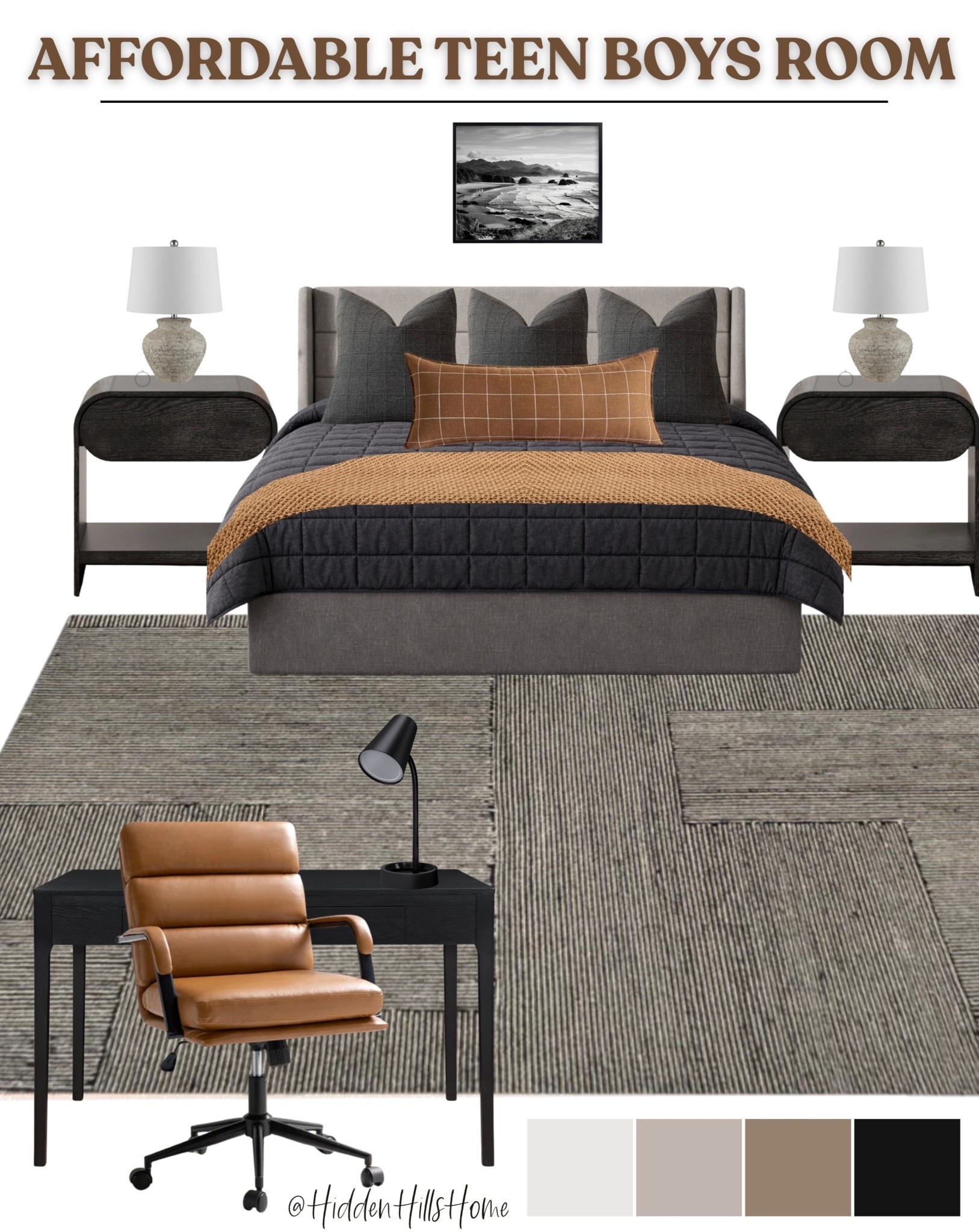 Affordable teen boys room decor mood board! Teen boys bedroom design, home decor, kids bedroom inspiration, masculine bedroom #teen

#LTKHome #LTKSaleAlert #LTKKids