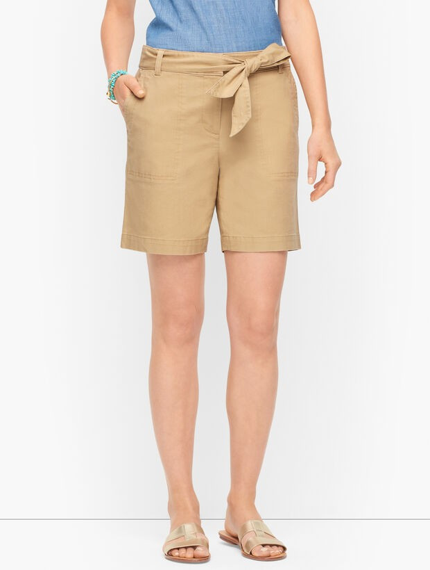 Tie Waist Shorts - Indigo | Talbots