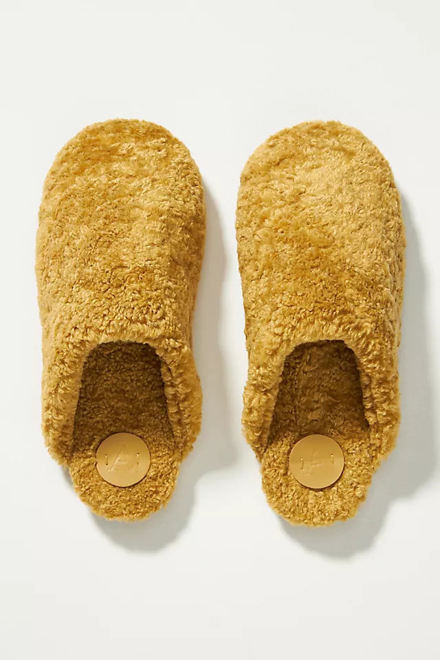 Plush Faux Fur Slippers | Anthropologie (US)