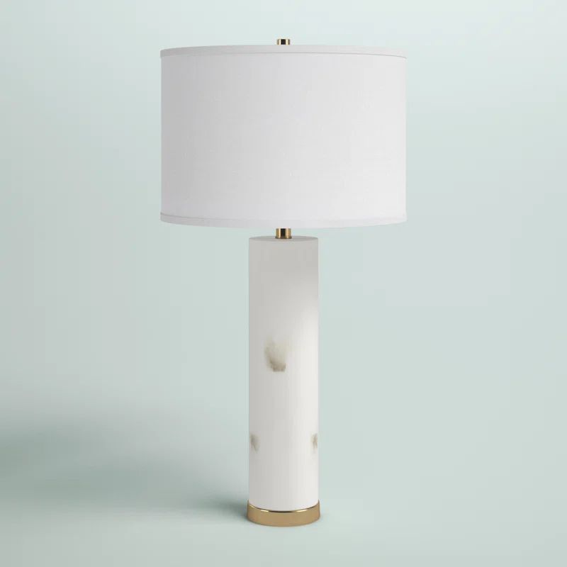Afton White Aalabaster Table Lamp | Wayfair North America