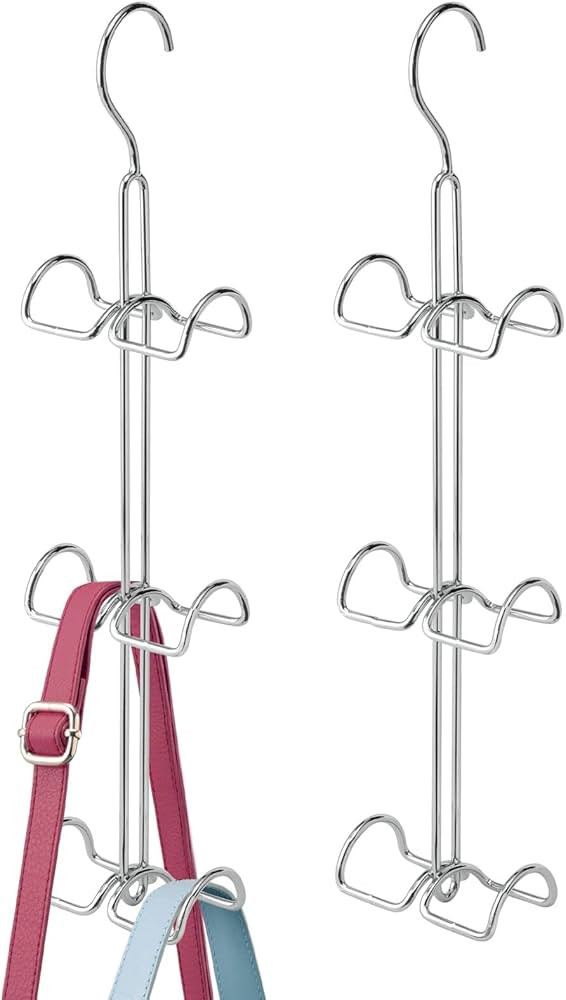 mDesign Metal Wire Over The Closet Rod Hanging Storage Organizer Hanger for Storing and Organizin... | Amazon (US)