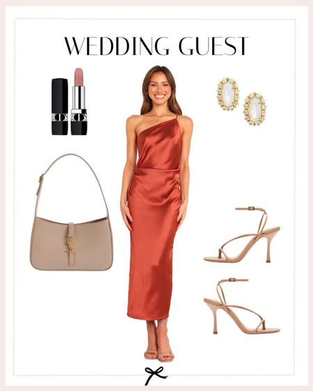 Fall wedding guest look. I love this one shoulder dress and nude heels. 

#LTKwedding #LTKstyletip #LTKSeasonal