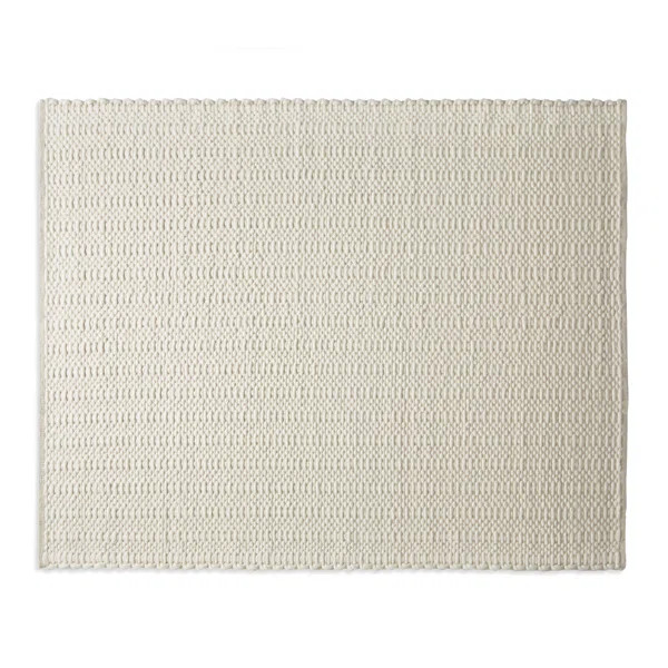 Uni Hand-Knotted Wool Cream Area Rug | Wayfair North America