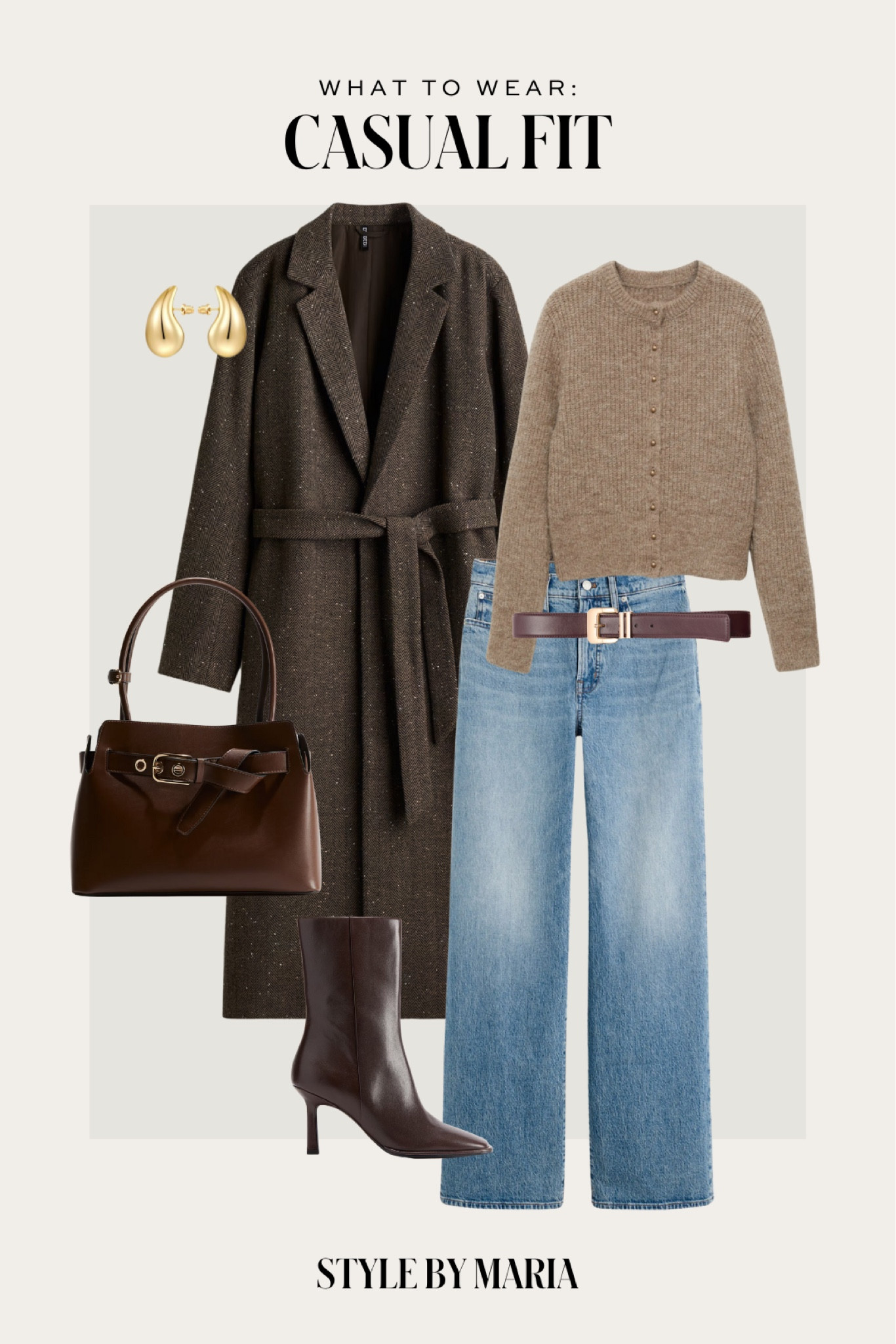 Casual winter outfit
H&M tweed coat
Mango cardigan
Madewell jeans
H&M brown handbag
H&M brown boots

#LTKFindsUnder100 #LTKShoeCrush #LTKSeasonal