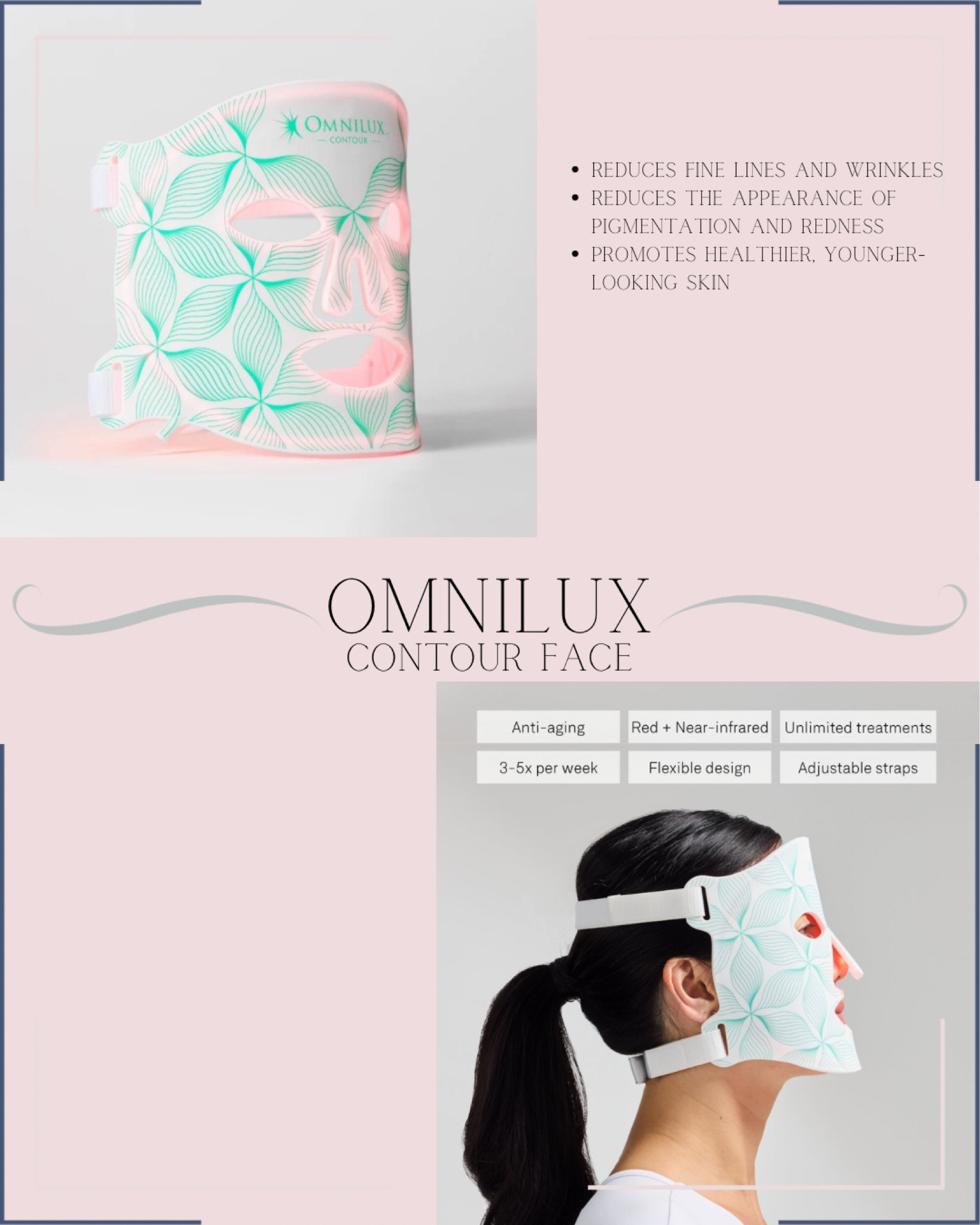 Love my Omnilux Contour Face. This medical grade LED red light mask helps with my fine lines and wrinkles, promotes healthier, younger looking skin, and improves my appearance of redness and pigmentation. I use this flexible red light mask 3-5 times a week for only 10 minutes each time. 

#LTKbeauty #LTKover40