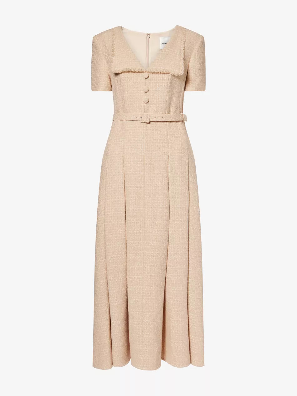 Collared Boucle-Knit Maxi Dress | Selfridges
