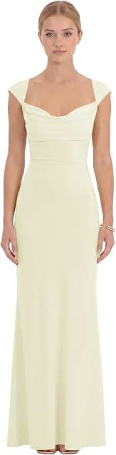 Cowl Neck Bridesmaid Dresses Cap Sleeve Mermaid Wedding Guest Evening Gown | Amazon (US)