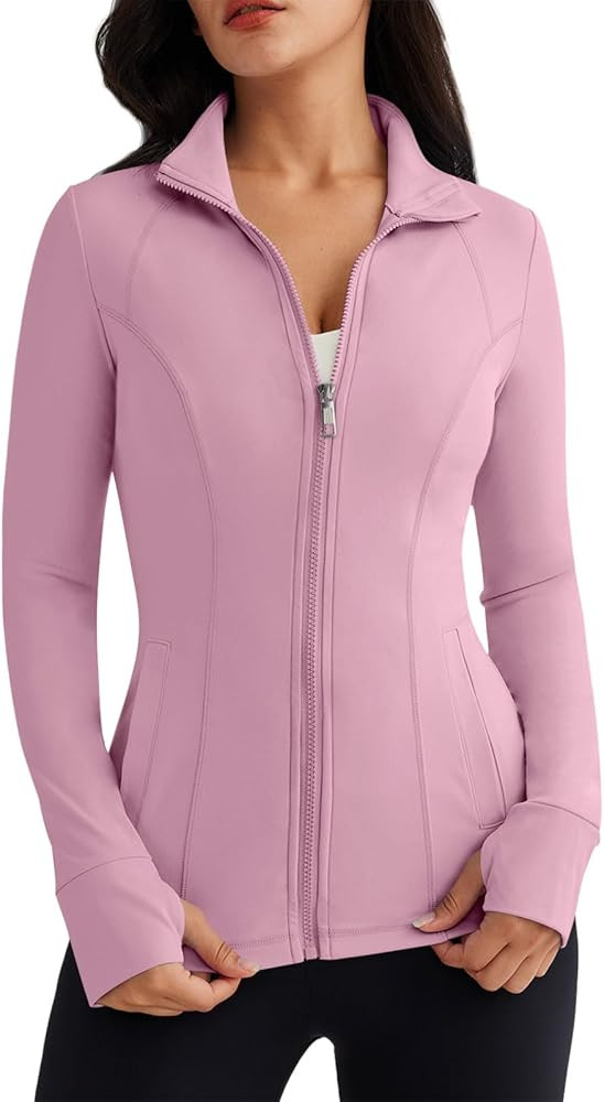 Womens Zip Up Jackets Long Sleeve Hoodies Gym Sweaters Workout Clothes 2023 | Amazon (US)