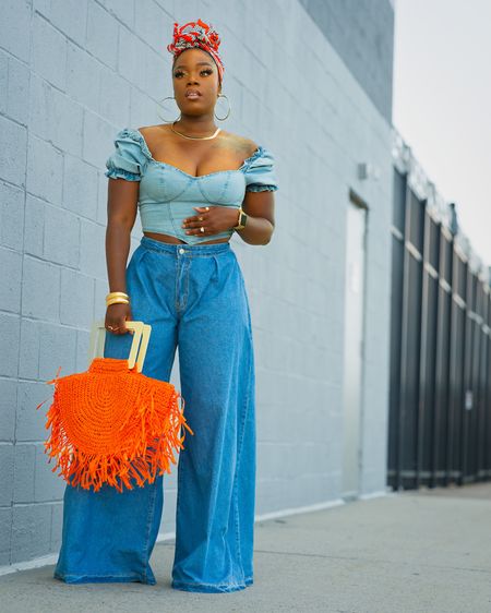 A denim X Denim moment with a pop of color ✨ My Headwrap is from
WrapQueen.com 🧡

#LTKSeasonal #LTKstyletip #LTKunder100