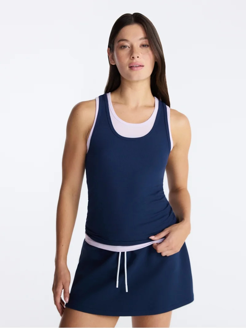 Avia Women's Double Layer Tank Top, Sizes XS-XXXL - Walmart.com | Walmart (US)