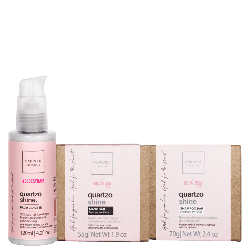 Kit Cadiveu Essentials Quartzo Shine by Boca Rosa Hair Ritual em Barra (3 Produtos) | Beleza Na Web (BR)