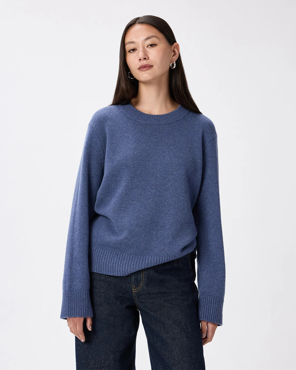 Quince | Women's Mongolian Cashmere OverSized Crewneck Sweater in Brown, Size Large | Quince