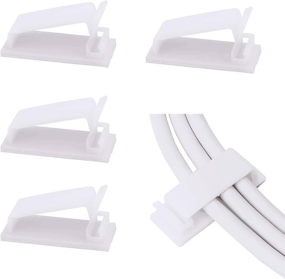 SOULWIT® 50Pcs Self Adhesive Cable Management Clips, Large Cable Organizers Wire Clips Cord Hold... | Amazon (CA)
