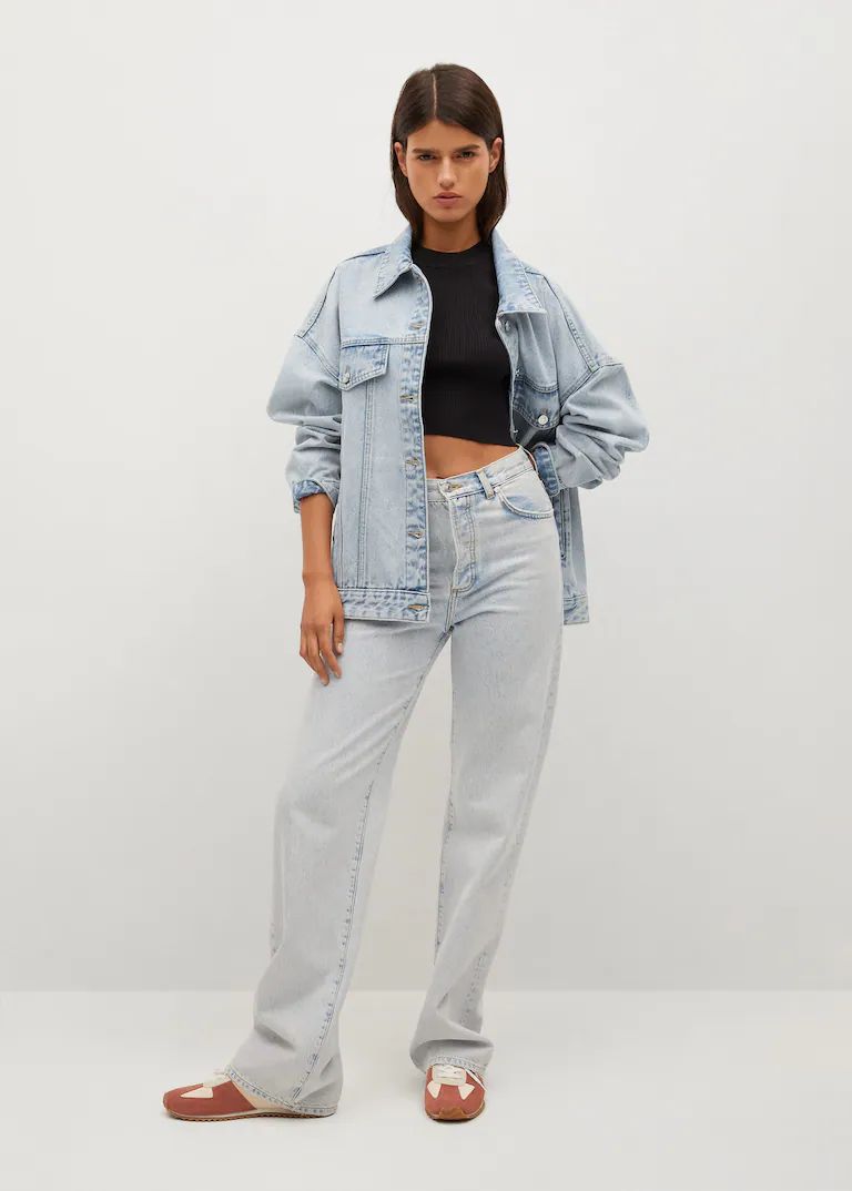 Oversized denim jacket | MANGO (US)