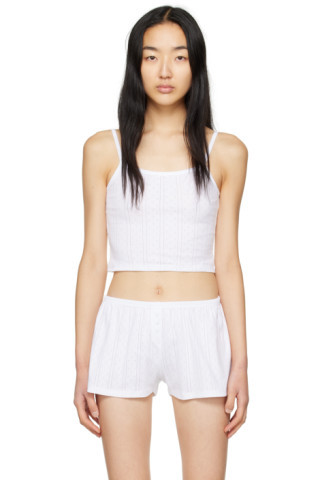 Cou Cou - SSENSE Exclusive White 'The Picot' Tank Top | SSENSE