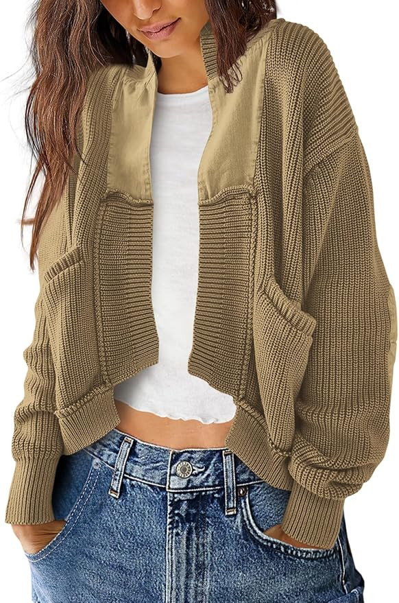 SENSERISE Womens Cardigan Sweaters Cable Knit Sweater Open Front Long Sleeve Chunky Cardigan Oute... | Amazon (US)